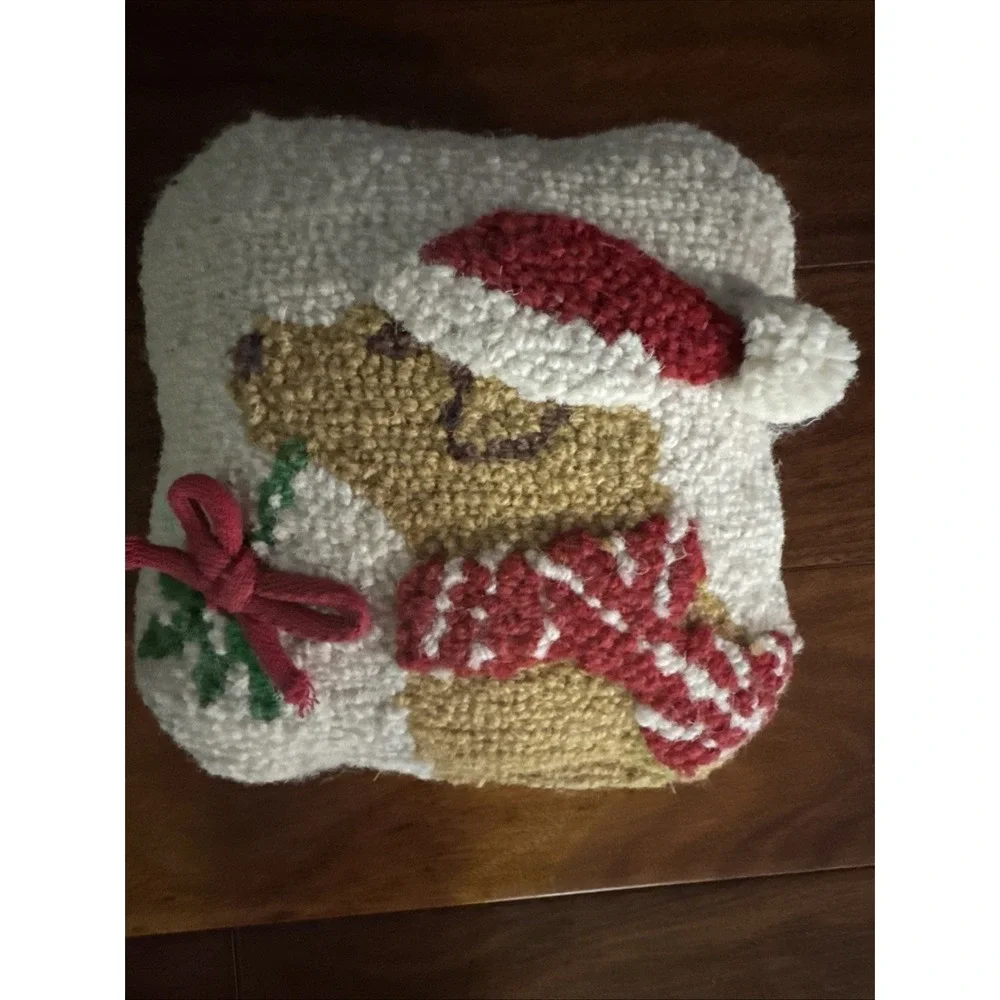 MUD PIE Brown Lab Labrador Dog w/ Mistletoe Hooked 8